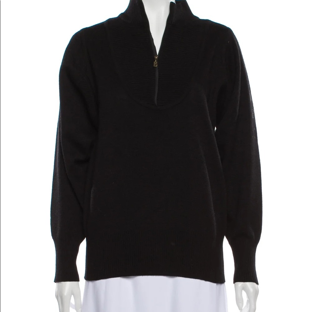 NWOT Bogner Quarter Zip Mock Wool Sweater